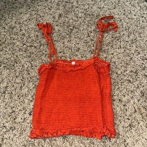 forever 21 tied tube top burnt orange